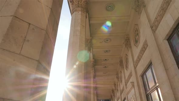 Beautiful Building with Columns