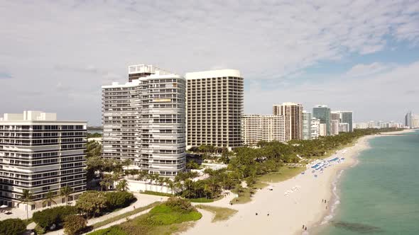 Miami Beach Oceanfront Condominiums 4k Aerial