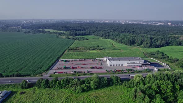 Agricultural Equipment in the Exhibition Warehouse