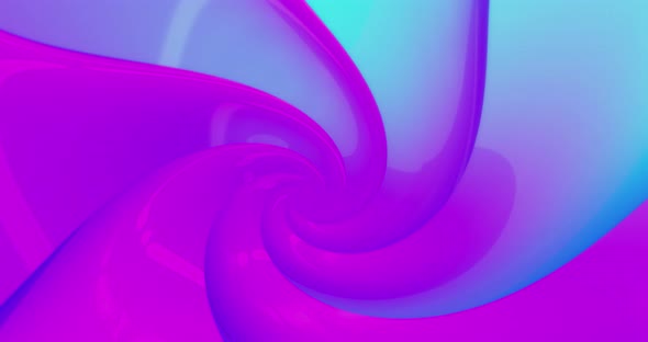 Rotation of the Blades of an Abstract Funnel of Neon Colors Purple and Blue Animation Abstract