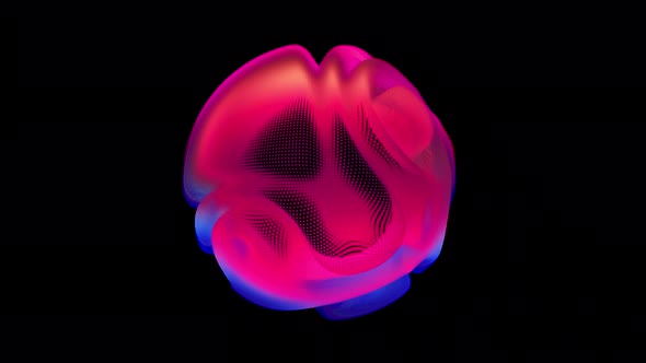 Looped Distortion Waves on Abstract Sphere of Particles alt
