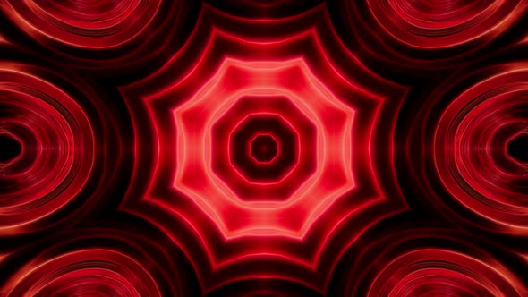Red Swirl Energy Spread Out On The Center Loop 4K