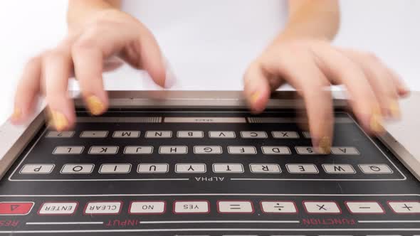 Hands Typing on Computer Keyboard