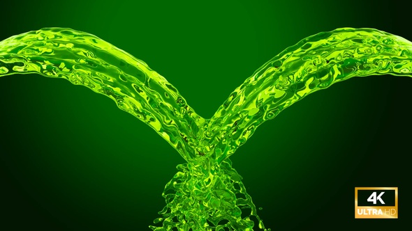 Fountain Green Water Splash Collision alt