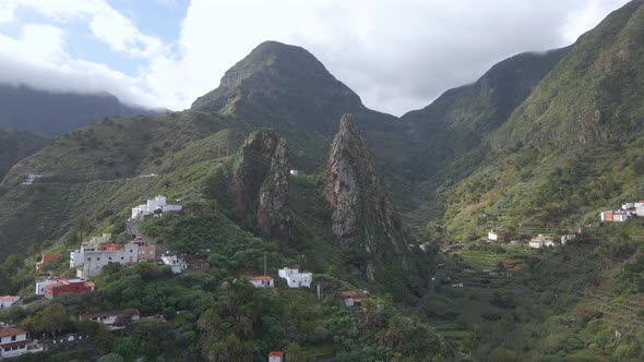 Aerial View of Mountains on La Gomera Island