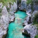 Aerial view on the Mountain River Soca in the Triglav National Park at the Slovenia - VideoHive Item for Sale