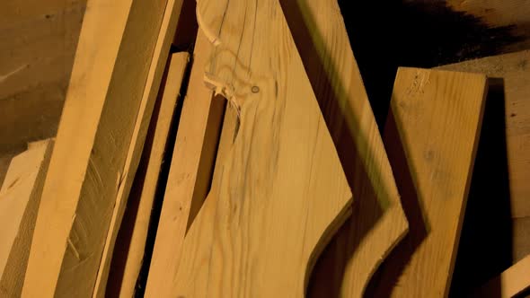 Wooden Planks and Boards at the Joinery