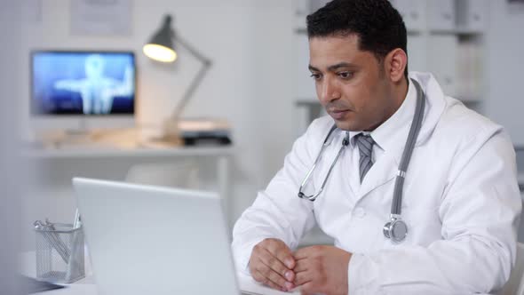 Modern Doctor Working Online