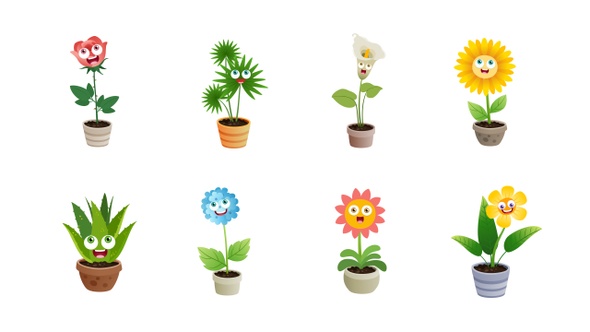 Cartoon Potted Plants 3