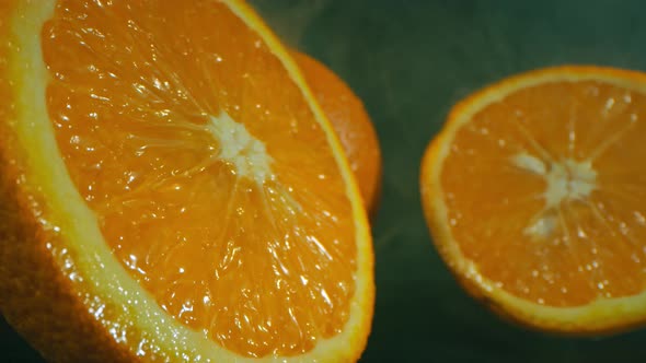 Smoky Oranges In Section