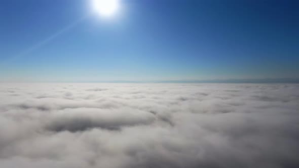 Flying Through Beautiful Thick Fluffy Clouds