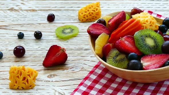 A lot of mixed fruit healthy food