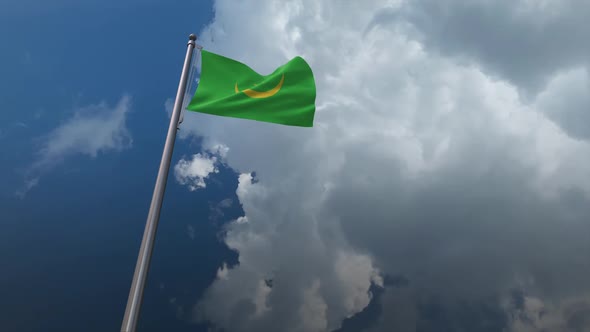 Mauritania Flag Waving 2K