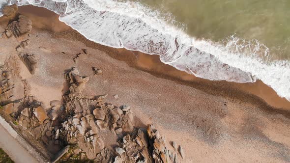 Wexford, Ireland - Aerial view of Ballymoney beach