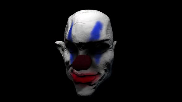 Scary clown mask with alpha