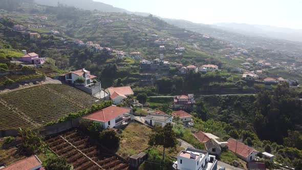Residential views in Ponta Do Sol in Madeira. Shot on DJI.