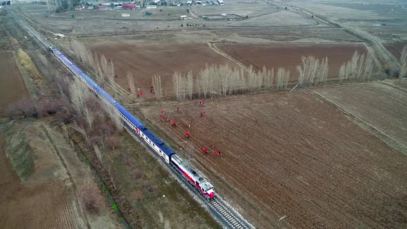 Train Passing and Horses