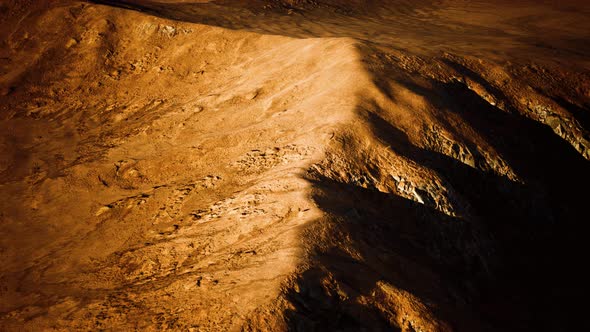 Fictional Mars Soil Aerial View of Martian Desert