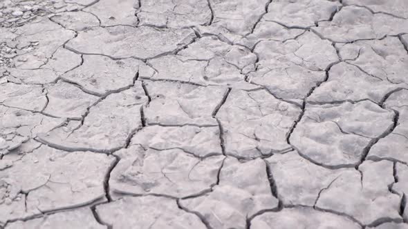 Close Up of Cracked Ground During Drought Cracked Ground