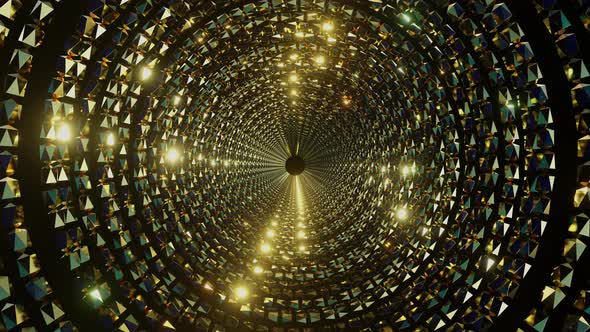 Luxury In Gold Chain Tunnel 05 4K alt