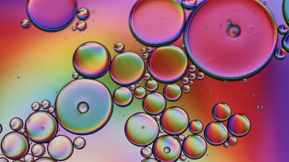 Abstract Colorful Food Oil Drops Bubbles 55