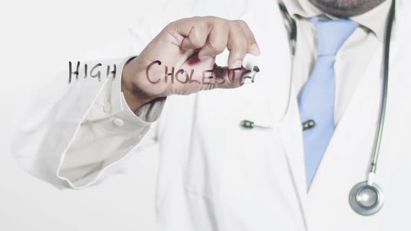 Indian Doctor Writes On Glass Screen High Cholesterol