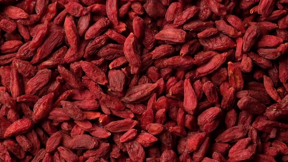 superfoods dried goji berries top view