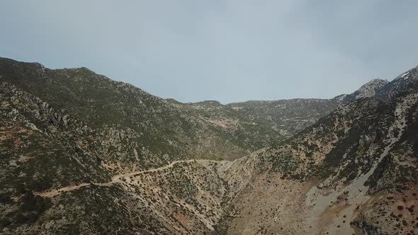 Aerial of Mountains in Morocco Near Chefchaouen