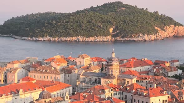 Dubrovnik Walls at Sunset