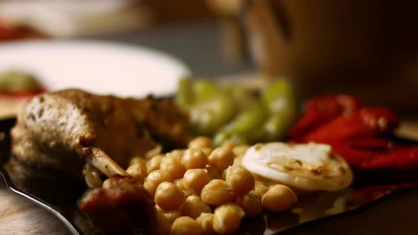 I Put the Vegetables Over the Duck Pieces and Chickpeas