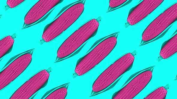 Zine Culture Colored Corns Rotation Animated Background