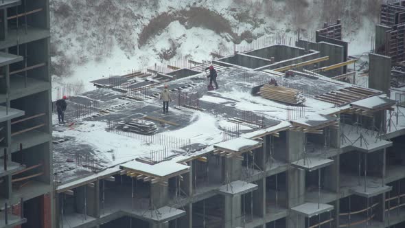 Workers at Construction Site