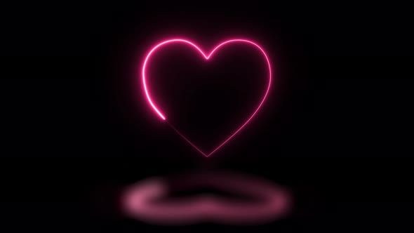 Neon heart icon.