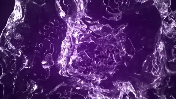 Collision Of Two Purple Color Water Streams alt