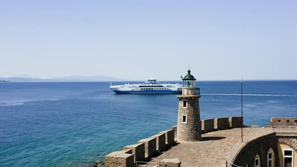 Antirrio Fortress and Ferry Boat