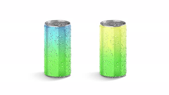 Blank colored aluminum narrow 280 ml soda can , looped rotation