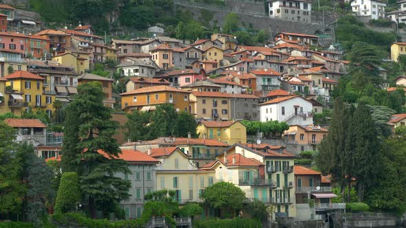 Village luxury resort town on Lake Como, Italy, Europe.