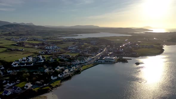 Aerial View of Dunfanaghy in County Donegal  Ireland