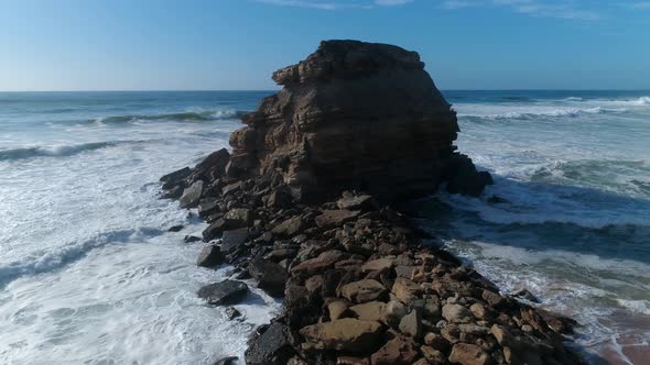 Huge Stone Boulder on the Seaside
