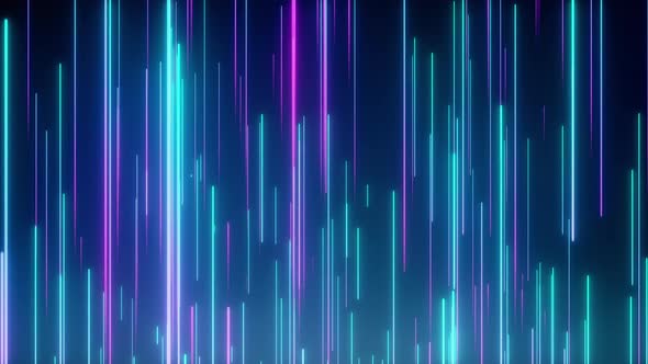 Abstract Directional Neon Lines Geometric Background