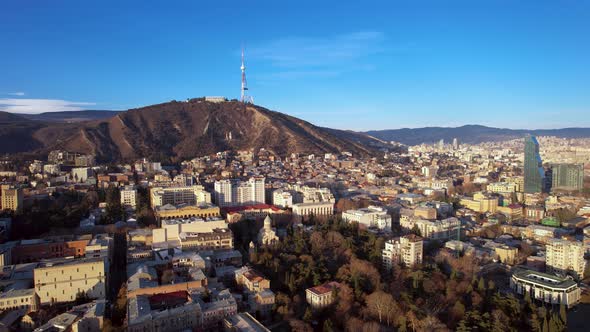 Cityscape Aerial In The Morning