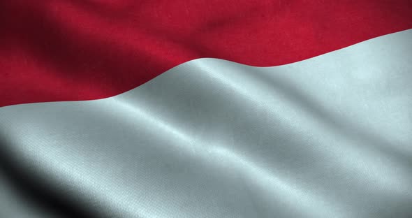 Indonesia waving Flag