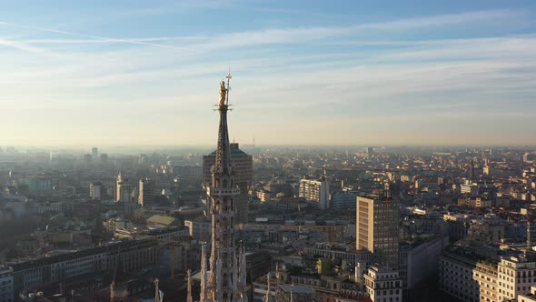 Aerial View of Milan Cathedral