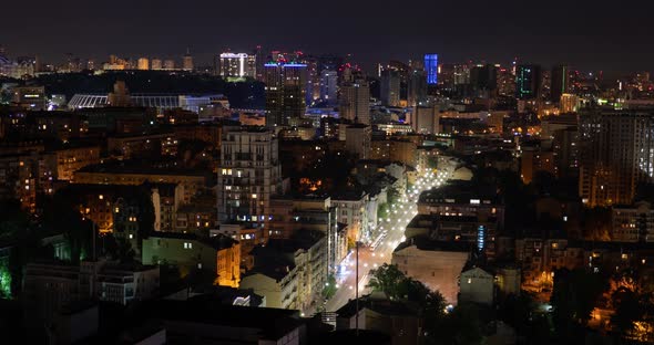 Night City Traffic. Kiev, Ukraine