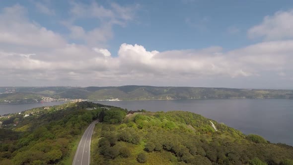 Aerial Bosphorus and Sky