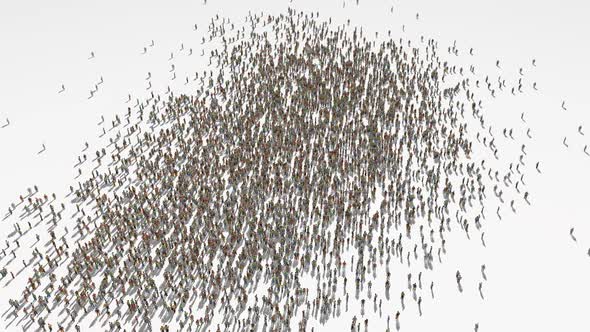 Group of People Walk and Create a Map of Usa alt