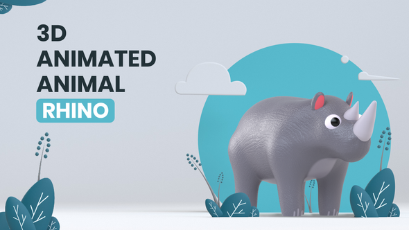 3D Animated Animal - Rhino