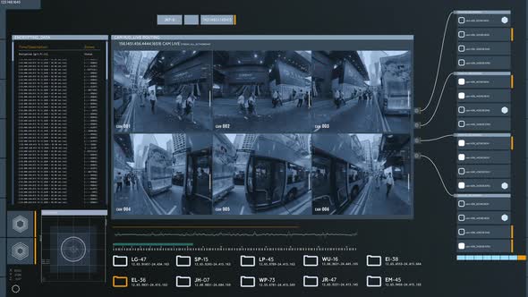 Spy City Streets Surveillance Technology Observes Public Transport Stop alt