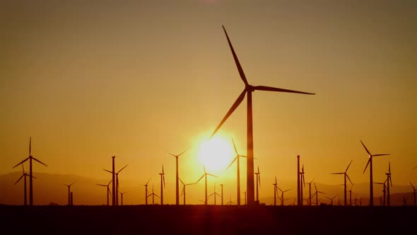 Wind turbines in Southern California near Palm Springs