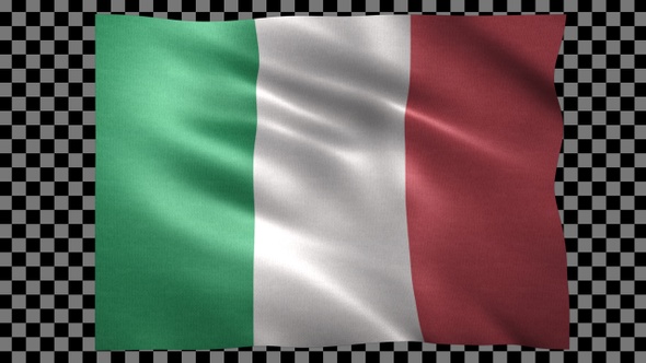Italy waving flag looped